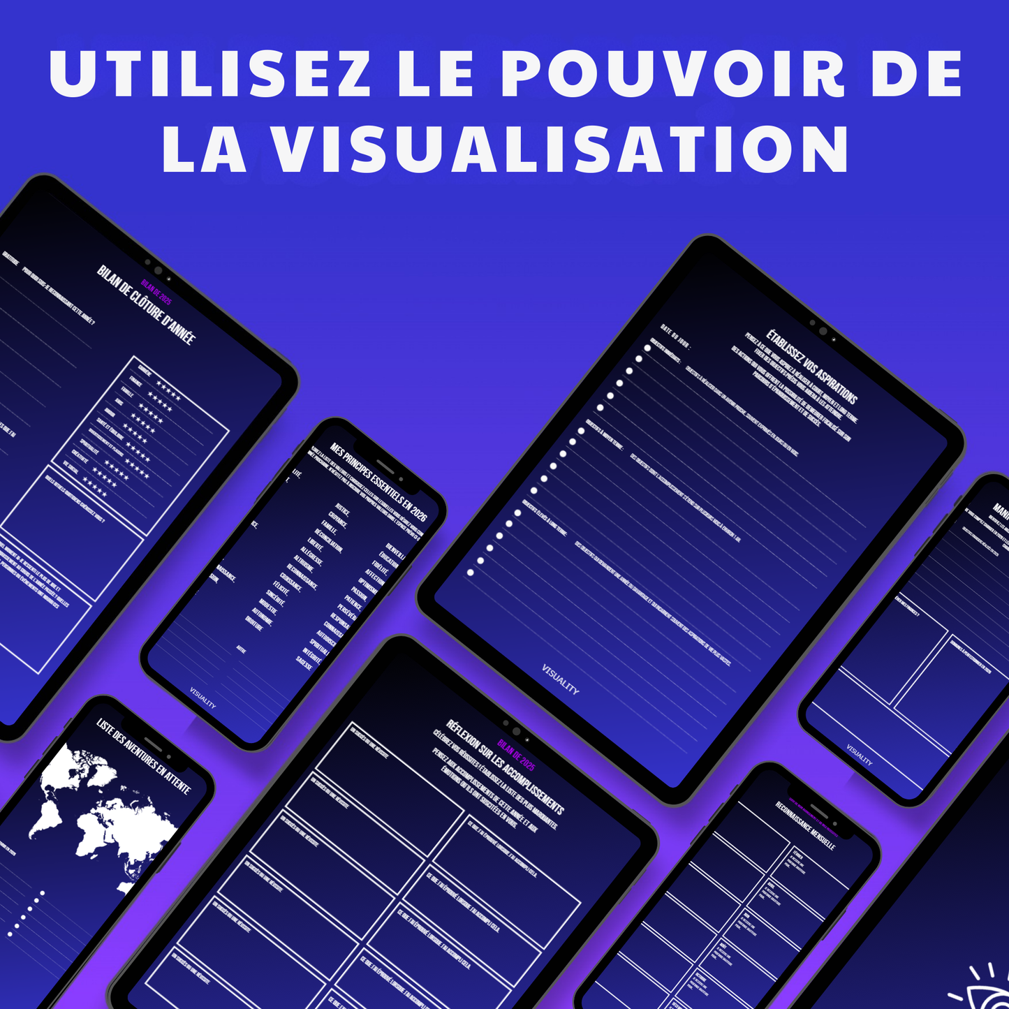 Visuality - Kit VisionBoard prêt à l'emploi (numérique + imprimable)