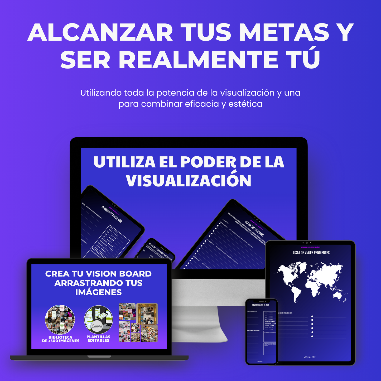 Visuality - Kit VisionBoard listo para usar (digital + imprimible)